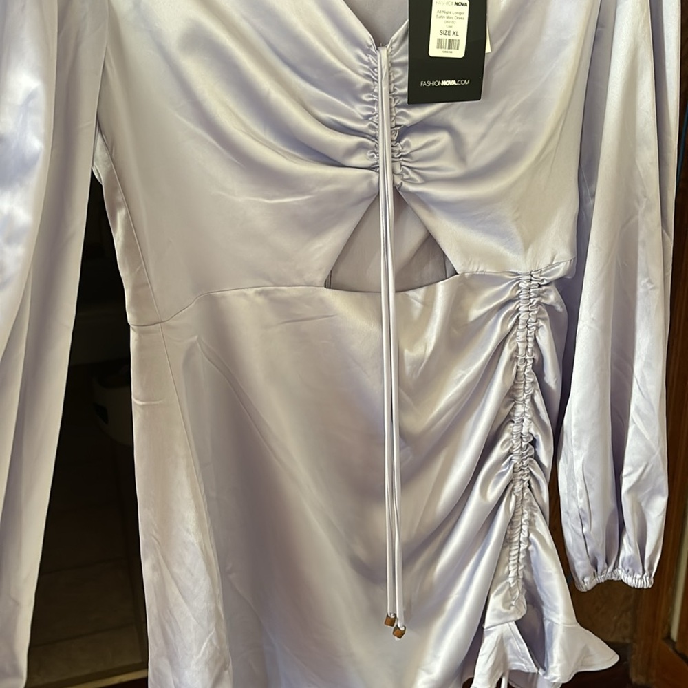 Fashion Nova All Night Longer Satin Mini Dress - Picture 4 of 4